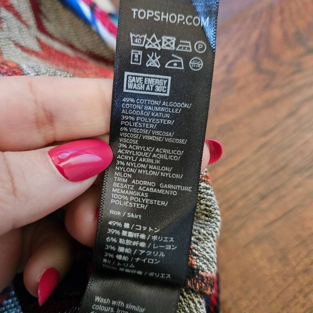 TopShop Aztec Southwestern Mini Skirt - Picture 5 of 7